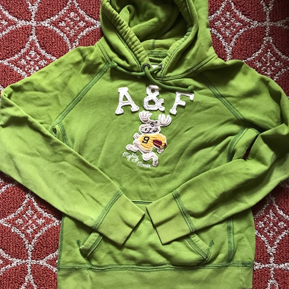 Abercrombie & Fitch Lime Green Pull Over Hoodie